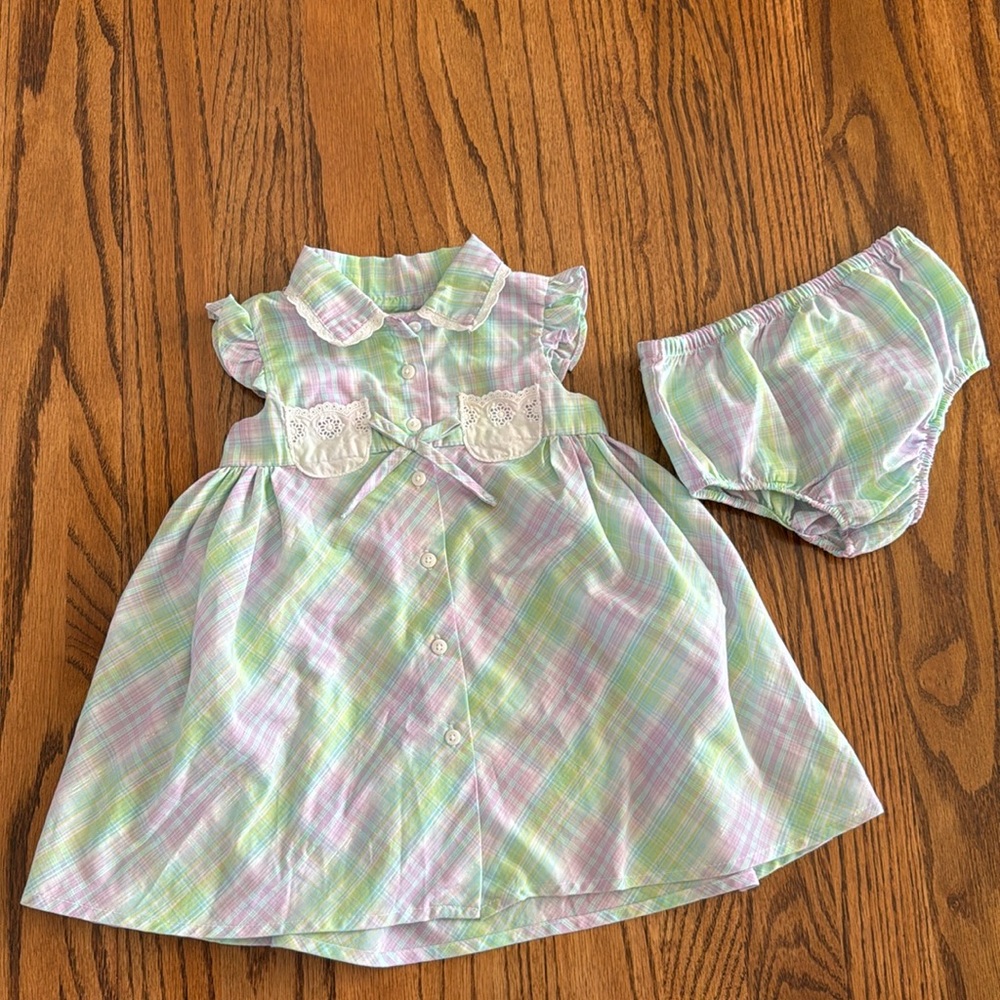 Infant girl 24 month plaid dress